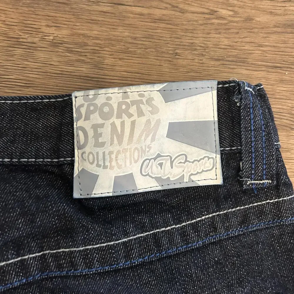 U.T. Sports Jeans Mens 40 Blue Dark Wash Relaxed Fit Straight Denim 5 Pocket